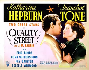 July Prints: QUALITY STREET, Franchot Tone, Katharine Hepburn, 1937