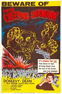 QUATERMASS XPERIMENT, (aka THE CREEPING UNKNOWN), US poster, Margia Dean (bottom right), 1956