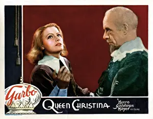 Garbo Prints: QUEEN CHRISTINA, from left, Greta Garbo, Lewis Stone, 1933