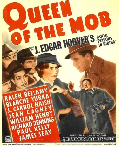 Bellamy Prints: QUEEN OF THE MOB, center from left: Blanche Yurka, Ralph Bellamy on window card, 1940