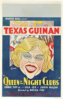 Texas Prints: QUEEN OF THE NIGHT CLUBS, Texas Guinan on US poster art, 1929