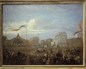 Victoria 1819 1901 Prints: Queen Victory and Prince Albert arriving to the East Station of Paris (August 18)