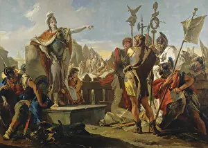 Italian Prints: Queen Zenobia Addressing Her Soldiers
