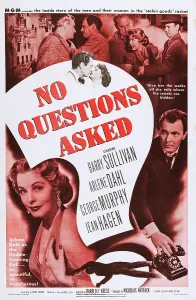 Telephone Prints: NO QUESTIONS ASKED, US poster art, bottom from left: Arlene Dahl, Barry Sullivan, 1951