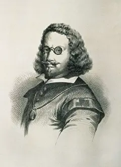 Black And Whiteportrait Prints: QUEVEDO y VILLEGAS, Francisco de (1580-1645)