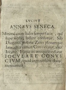 Seneca Prints: Quotation by Lucius Annaeus Sneca contained in an edition of 'El Parnaso espaol y musas castellanas'