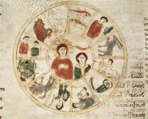 780 856 Prints: RABANUSMaurus (c. 780 - 856). 'De Universo' (9th c)
