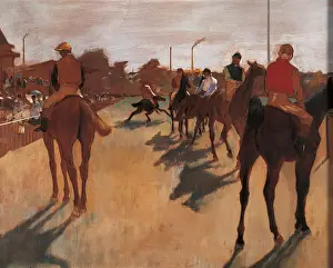 Holiday Prints: Race Horses in Front of Stands