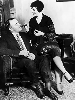 Barney Prints: Racer Barney Oldfield, and his wife