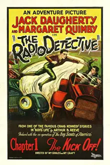 Vintage Car Prints: THE RADIO DETECTIVE, center: Jack Daugherty (aka Jack Dougherty)