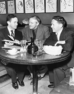 Dramatist Prints: Radio script writers, Jerry Lawrence (left)