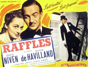 Niven Prints: RAFFLES, Olivia De Havilland, David Niven, 1939