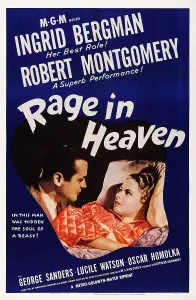 Ingrid Prints: RAGE IN HEAVEN, US poster, from left: Robert Montgomery, Ingrid Bergman, 1941