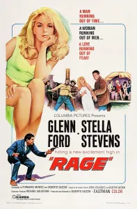 Stevens Prints: RAGE, US poster art, from top left: Stella Stevens, Glenn Ford, 1966