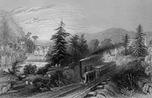 Travel Prints: Railroad at Little Falls, New York State, in the Mohawk Valley