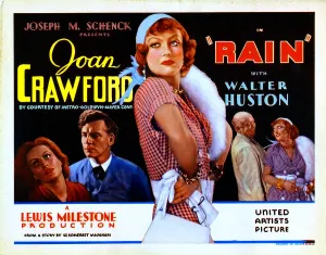 Enjoying Prints: RAIN, from left, Walter Huston, Joan Crawford, Guy Kibbee, 1932