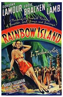 1944 Movies Prints: RAINBOW ISLAND, US poster art, Dorothy Lamour, 1944