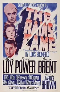 Brent Prints: THE RAINS CAME, US poster art, from top: Tyrone Power