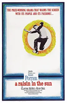 Sidney Prints: A RAISIN IN THE SUN, US poster art, Sidney Poitier, 1961