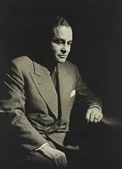 Dramatic Lighting Prints: Ralph Bunche, African American political scientist, academic, and diplomat in 1957