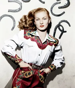 Embroidered Prints: RAMROD, Veronica Lake, 1947