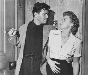 Fist Prints: HE RAN ALL THE WAY, from left: John Garfield, Shelley Winters, 1951