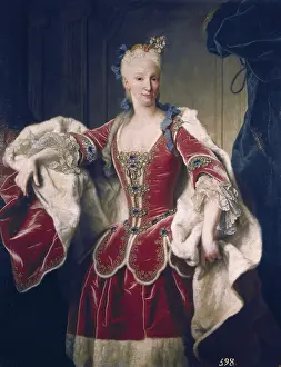 Fashions Prints: RANC, Jean (1674-1735). Portrait of Elizabeth Farnese