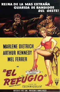 Ferrer Prints: RANCHO NOTORIOUS, from left, Arthur Kennedy, Mel Ferrer, Marlene Dietrich, 1952