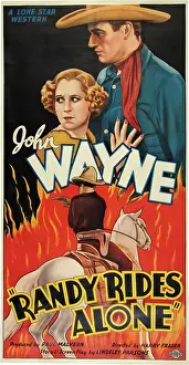 Vaughn Prints: RANDY RIDES ALONE, Alberta Vaughn, John Wayne, 1934