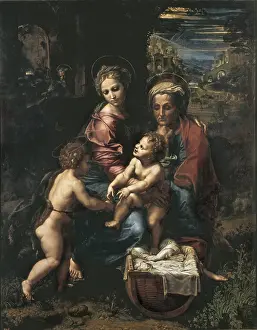 Sanzio Prints: Raphael (1483-1520). The Holy Family (La Perla)