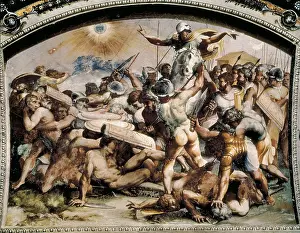 Fresco Prints: Raphael (1483-1520). Logge. Joshua Stopping the Sun