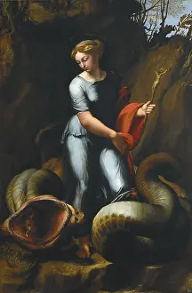 Sanctity Prints: Raphael (1483-1520). Saint Margaret