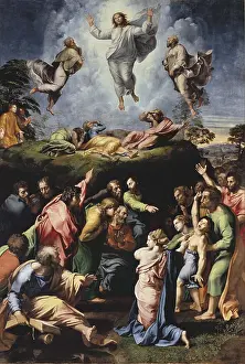 Raphael (1483-1520). Transfiguration. 1517 - 1520. Renaissance art. Cinquecento. Fresco. VATICAN CITY. Vatican Museums. AISA/Everett Collection**US SALES ONLY**