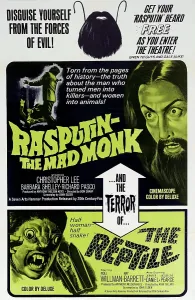 Creature Prints: RASPUTIN: THE MAD MONK, Christopher Lee as Rasputin (top right)