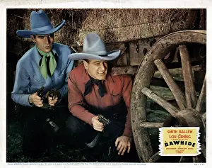 Shootout Prints: RAWHIDE, from left, Smith Ballew, Lou Gehrig, 1938