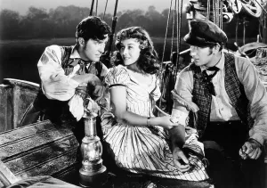 Nursing Prints: REAP THE WILD WIND, from left: Ray Milland, Paulette Goddard, John Wayne, 1942