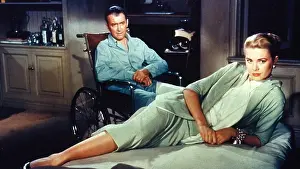 Pencil Skirt Prints: REAR WINDOW, James Stewart, Grace Kelly, 1954
