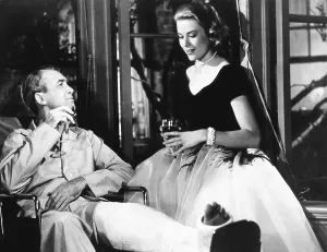Pajamas Prints: REAR WINDOW, from left: James Stewart, Grace Kelly, 1954