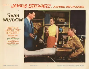 Wendell Prints: REAR WINDOW, from left, Wendell Corey, Grace Kelly, James Stewart, 1954