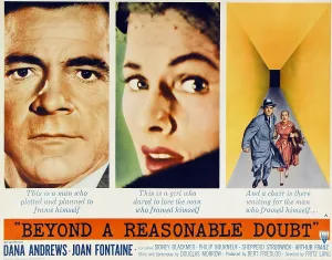 Fontaine Prints: BEYOND A REASONABLE DOUBT, Dana Andrews, Joan Fontaine, 1956