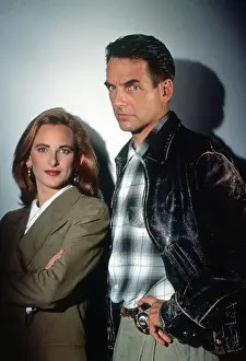 : REASONABLE DOUBTS, from left: Marlee Matlin, Mark Harmon, 1991-1993