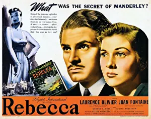 Fontaine Prints: REBECCA, from left: Laurence Olivier, Joan Fontaine, 1940