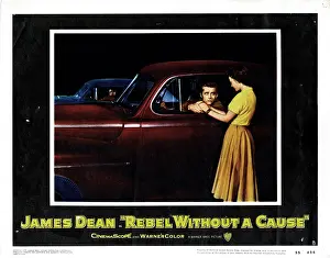 Natalie Prints: REBEL WITHOUT A CAUSE, from left, Corey Allen, James Dean, Natalie Wood, 1955