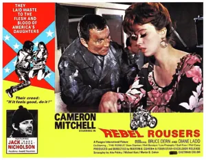 Cameron Prints: REBEL ROUSERS, Jack Nicholson (bottom, left), Cameron Mitchell (large inset, left), 1970