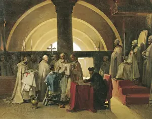 Clergy Prints: Reception of Jacques de Molay. 1840s; Reception of Jacques de Molay