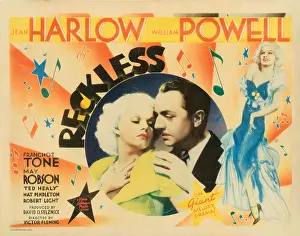 Harlow Prints: RECKLESS, Jean Harlow, William Powell, 1935