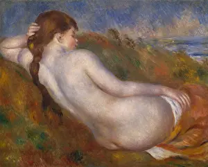 Back Prints: Reclining Nude, by Auguste Renoir, 1883, French impressionist painting, oil on canvas