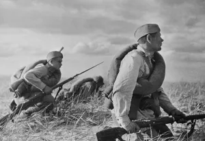 Lcgr1310 Prints: Red Army soldiers in exercises in far eastern territory of the Soviet Union, 1936