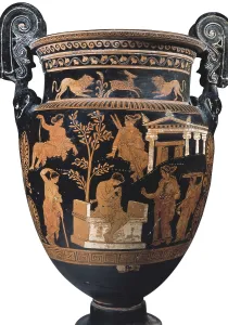 Attiki Prints: Red-figure amphora depicting Iphigenia in Tauris