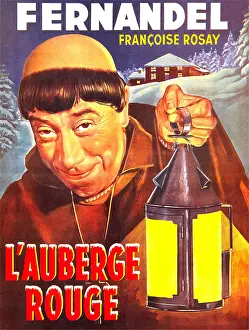 Monk Prints: THE RED INN, (aka L'AUBERGE ROUGE), French poster, Fernandel, 1951